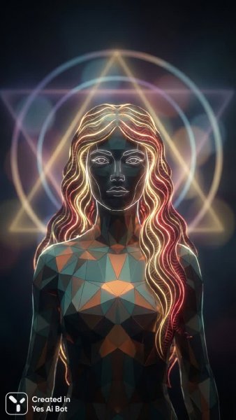 Славянская богиня солнца в золотых лучах. Генерация из нейросети Nano Banana