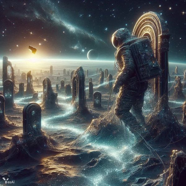 Забытая планета: кладбище астронавтов и призрак прошлого. Нейронная сеть Dalle 3