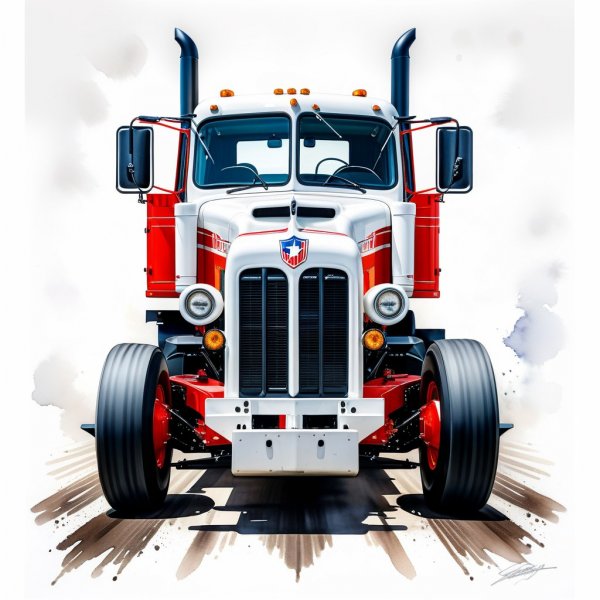 Ретро-грузовик Броквей: яркий образ в стиле Rocket Bunny. Нейросеть Stable Diffusion