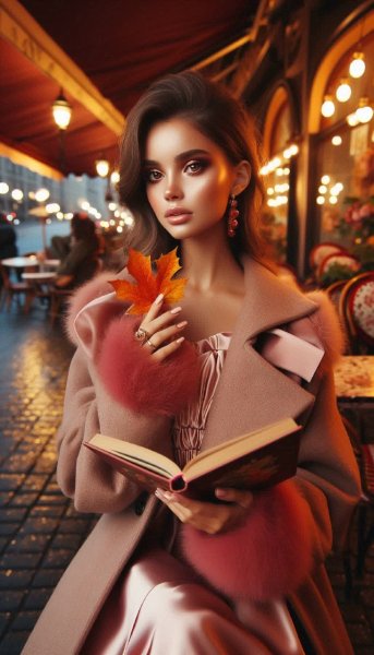 Осеннее кафе: уют и нежность в мягких тонах. Нейронная сеть Dalle