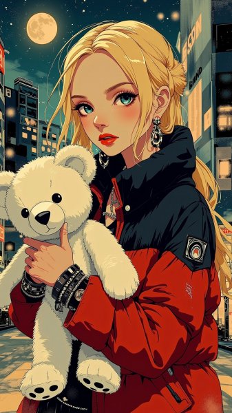 Городская ночь и загадочная красота в стиле готик-гламур. Нейронная сеть Flux Ai