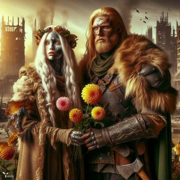 Руины и надежда: путешествие по апокалиптическому миру. Картинка из нейросети Dalle 3