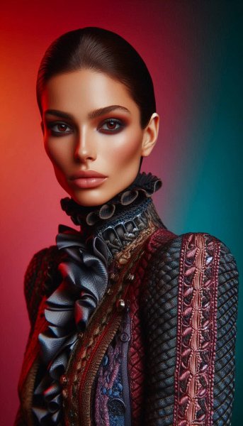 Элегантная модель: завораживающий взгляд и фотореалистичность. Изображение из нейросети Dalle-3