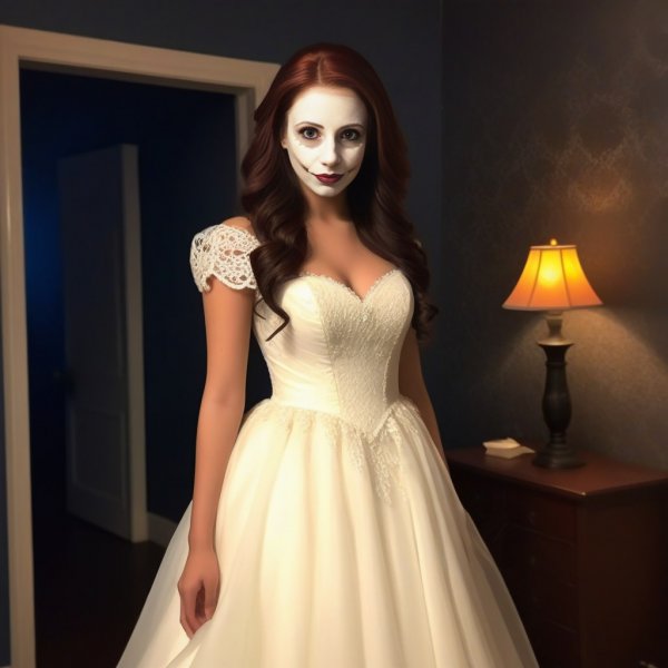 Танцуя с Майклом Мейерсом в безумном свете Хэллоуина: жуткий кадр из одноразовой камеры. Картинка из нейронной сети Stable Diffusion