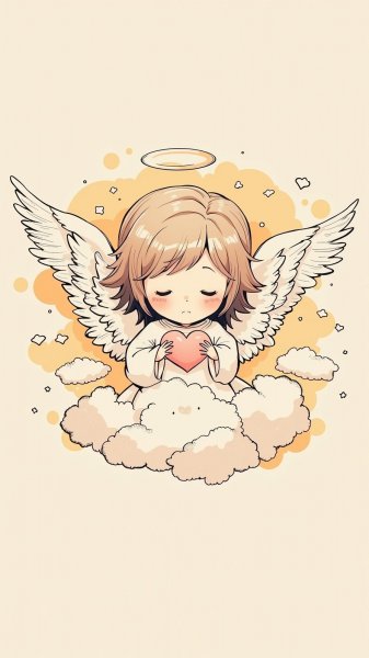 Ангел любви и нежности в облаках. Генерация из нейронной сети Flux