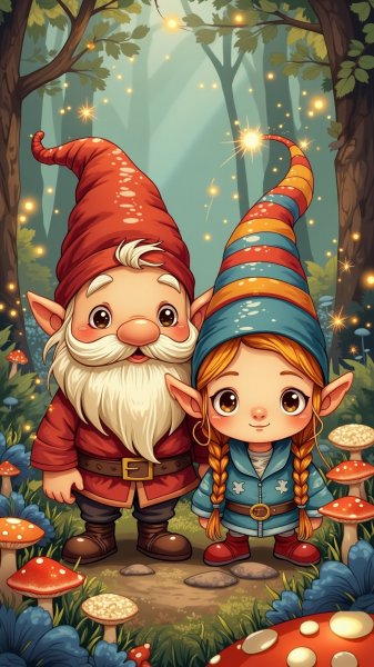 Волшебные гномы в сказочном лесу. Нейронная сеть Flux 1