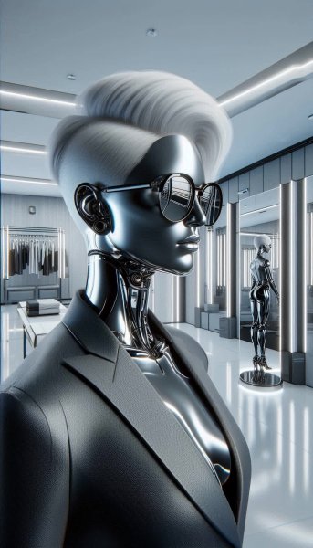 Футуристический робот в стиле Сёраяма. Изображение из нейросети Dalle