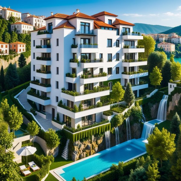 Элегантный ренессанс: новый жилой комплекс с шармом и красотой. Нейросеть Stable Diffusion