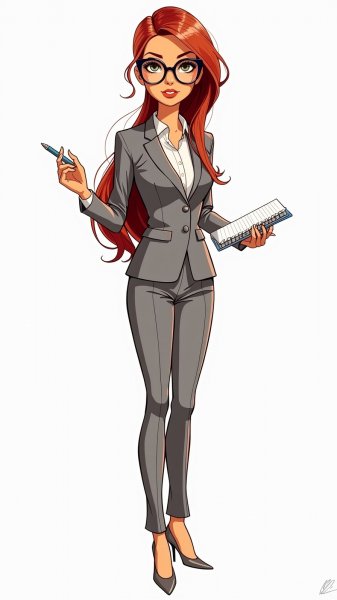 Барби в деловом костюме и очках: уверенный взгляд на успех. Нейронная сеть Flux