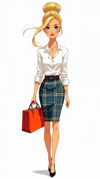 Барби в деловом костюме: уверенный шаг к успеху. Генерация из нейросети Flux Ai