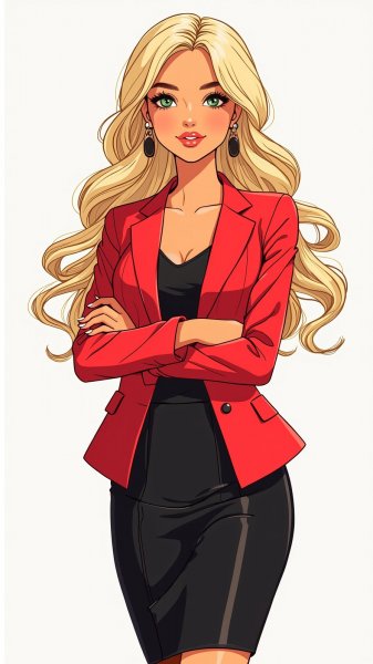 Барби в деловом стиле: яркий образ для переговоров. Картинка из нейронной сети Flux 1