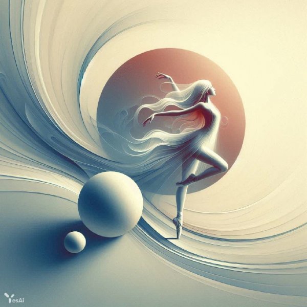 Изящный портрет: танец света, тени и абстрактной геометрии. Изображение из нейросети Dalle