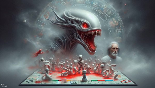 Монстр в тумане: фрактальный ужас и биотехнологии. Изображение из нейросети Dalle