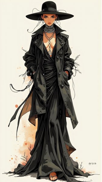 Современная мода: сплав дерзости Рика Оуэнса и элегантности Коко Шанель. Нейронная сеть Flux.1