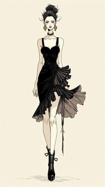 Изысканный образ: сочетание McQueen и Westwood. Нейросеть Flux Ai