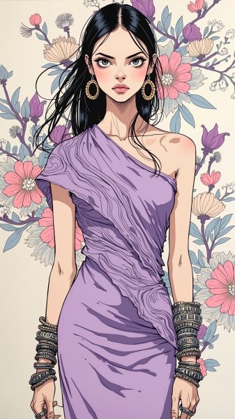 Модный образ: сплав McQueen и Van Herpe. Генерация из нейросети Flux