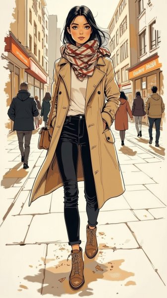 Модный городской образ: элегантность и минимализм. Нейронная сеть Flux Ai