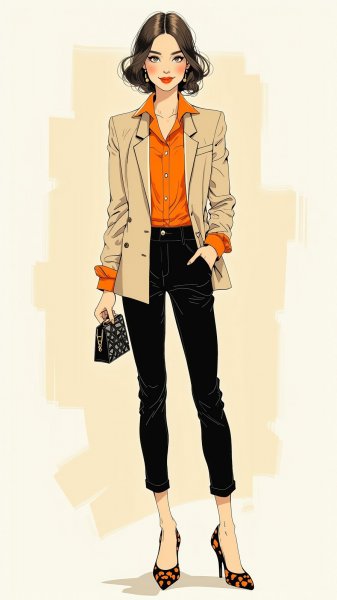 Безупречный стиль: вдохновение Prada и Chanel в современной иллюстрации. Генерация из нейронной сети Flux