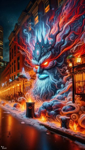 Таинственная атмосфера осеннего Хэллоуина и яркие образы в стиле пойнтулизма. Картинка из нейросети Dalle-3