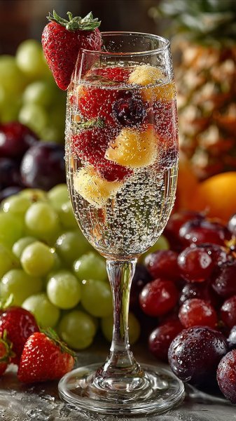 Изысканный десерт: вино, зелень и шоколад. Картинка из нейронной сети Midjourney