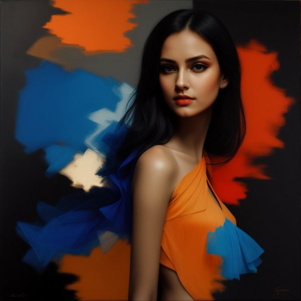 Завораживающая игра света и тени на холсте: современная элегия в масле. Генерация из нейросети Stable Diffusion