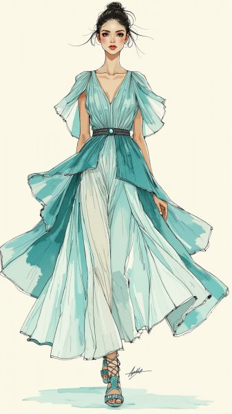 Мода будущего: Инь и янь стиля Иссей Мияке и Шанель. Генерация из нейросети Flux Ai