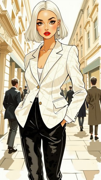 Элегантность и современный шик: вдохновение от Chanel и Prada. Изображение из нейросети Flux Ai