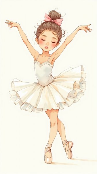 Изящная балерина в белом: нежный рисунок чернилами и спокойствие. Нейронная сеть Flux 1
