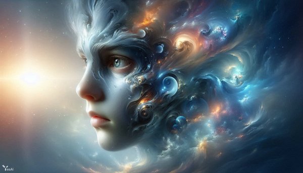 Вечность в глазах: мальчик в скафандре и тоска Андромеды. Картинка из нейросети Dalle