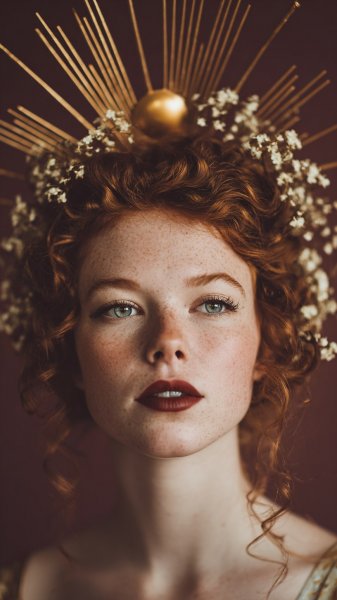 Яйцо на голове: экстравагантный портрет с налетом декаданса. Изображение из нейросети Миджорни