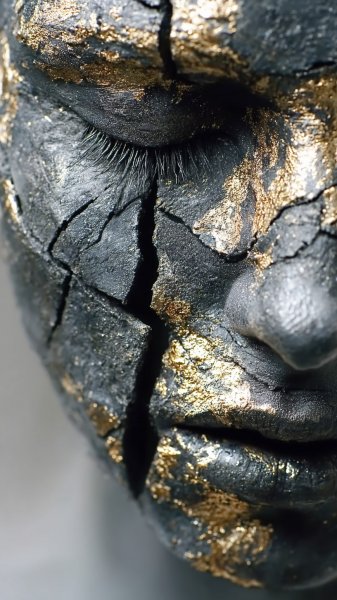 Таинственный взгляд сквозь кружева и черно-белый контраст. Нейросеть Midjourney