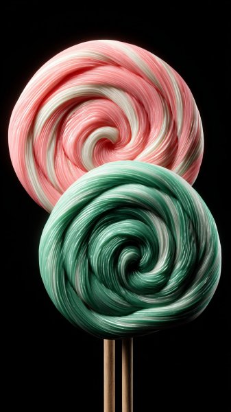 Сладкие конфеты на черном фоне в высоком разрешении. Картинка из нейронной сети Миджорни