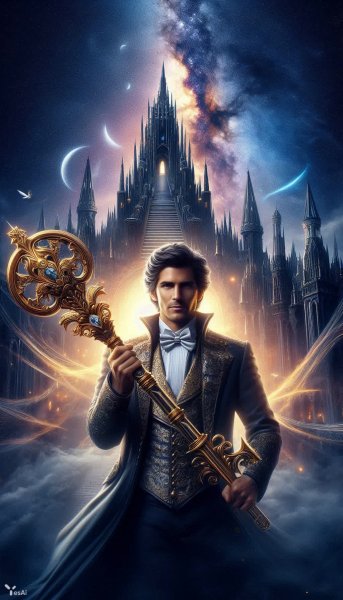 Защитник галактических ключей: Эпическое приключение в космосе. Изображение из нейросети Dalle