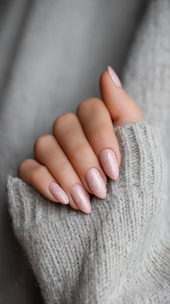 Розовые сердца на ногтях: нежная текстура и стиль. Изображение из нейронной сети Midjourney