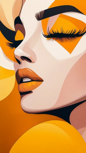 Яркий макияж: геометрия красоты и загадочный образ. Генерация из нейронной сети Миджорни