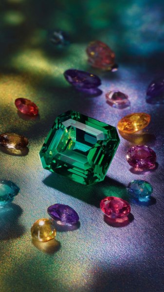 Изумрудная роскошь: игра света и цвета драгоценных камней. Изображение из нейронной сети Миджорни