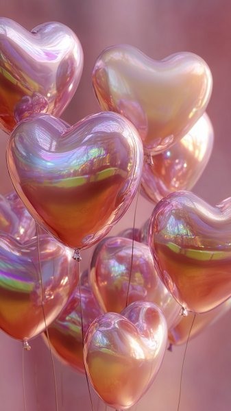 Розовые сердца: праздник легкости и нежности в кадре. Картинка из нейросети Миджорни