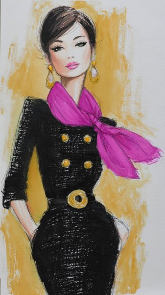 Мода вне времени: сплав Версаче и Шанель в графике. Генерация из нейросети Midjourney