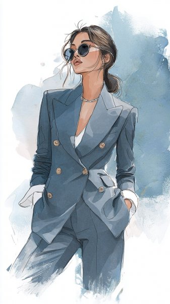 Современная мода: элегантность Армани и дерзость Готье. Картинка из нейросети Midjourney