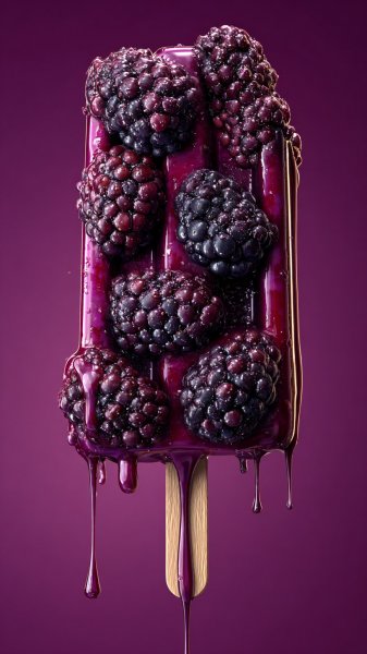 Черничный попкорн: гиперреалистичный фон с ягодами и сладостью. Генерация из нейронной сети Midjourney