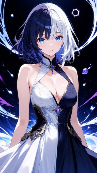 Девушка с энергией: сюрреалистичная иллюстрация в стиле аниме и LoRA. Нейросеть QWEN