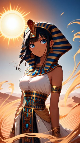 Загадочная шаманка в пустыне: древние тайны и пылающий взгляд. Нейросеть Qwen Ai Images