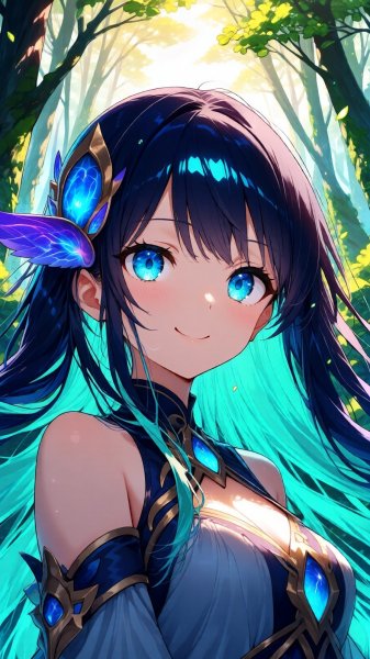 Элементаль в волшебном лесу: гармония природы и магии. Изображение из нейросети QWEN