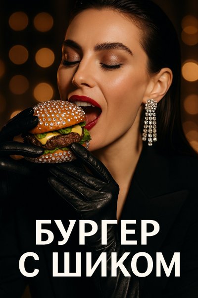 Дегустатор бургера: изысканный вкус и блеск моды в каждом укусе. Нейронная сеть Sora images Ai