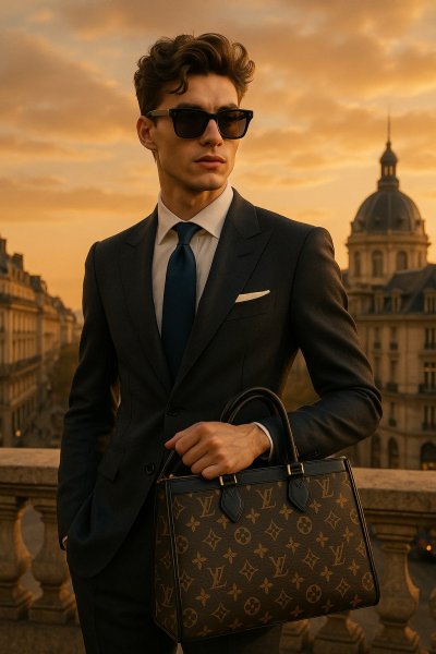 Стиль и уверенность в закатном городе. Генерация из нейросети Sora