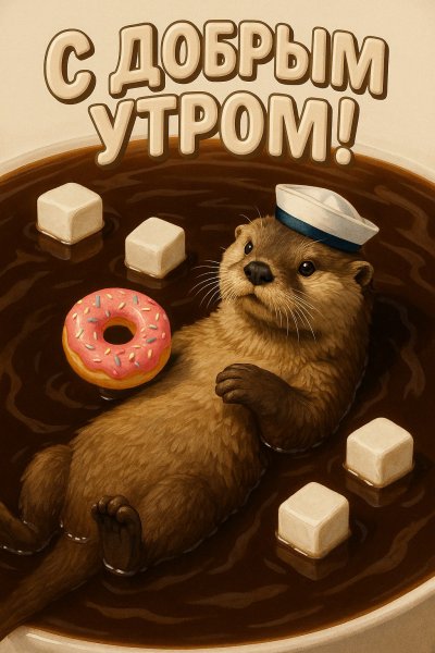 Утренний отитер с пончиком и кофе. Изображение из нейронной сети Sora Ai Images