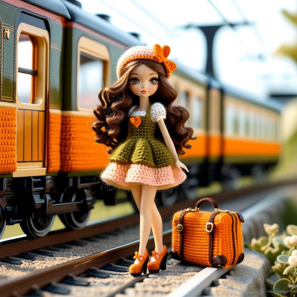 Волшебная кукла: очаровательный образ в стиле фэнтези и карикатуры. Генерация из нейронной сети Stable Diffusion