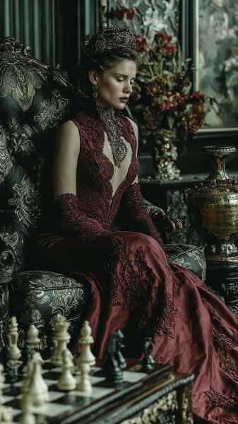 Королева шахматной роскоши и драматизма. Нейронная сеть Midjourney