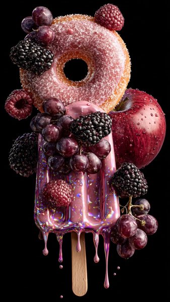Ягодный хаос и сладкие радости в гиперреалистичном стиле. Нейронная сеть Миджорни