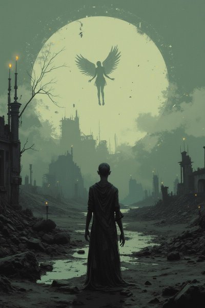 Одиночество и увядание: застывший момент в стиле Эдварда Хоппера. Изображение из нейросети Flux.1